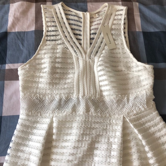 Francesca's Collections | Dresses | Nwt Francescas White Aline Mesh Dress Xl | Poshmark